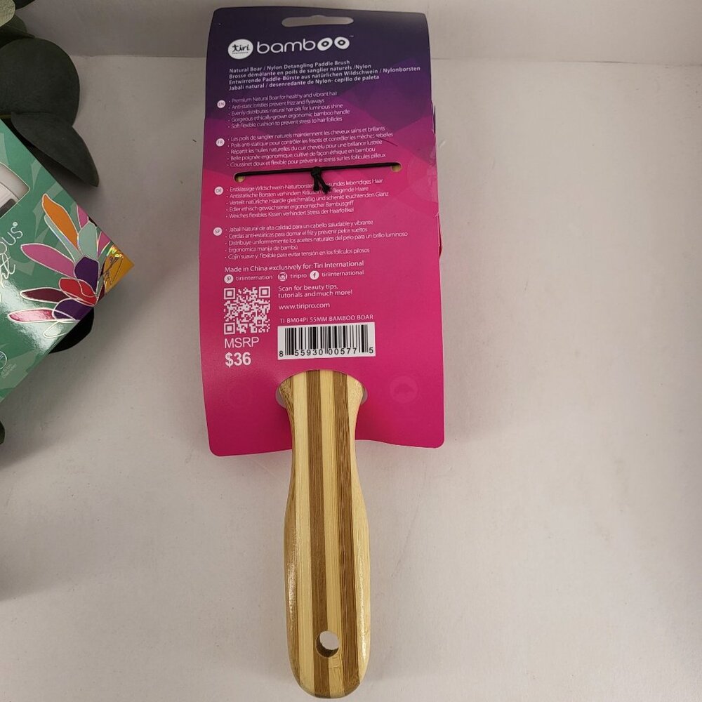 Professional Boar Salon Bristle Paddle Brush & AF Selfie Ring Light NEW - Picture 4 of 9